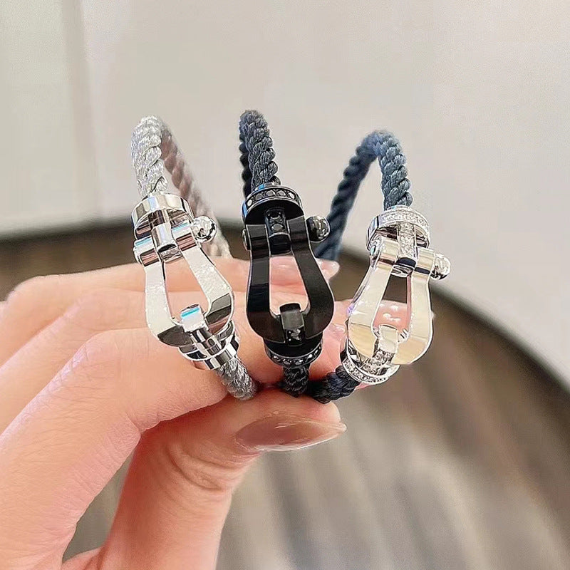 [Garvey ]FORCE LARGE HORSESHOE NO DIAMOND BRACELET SILVER