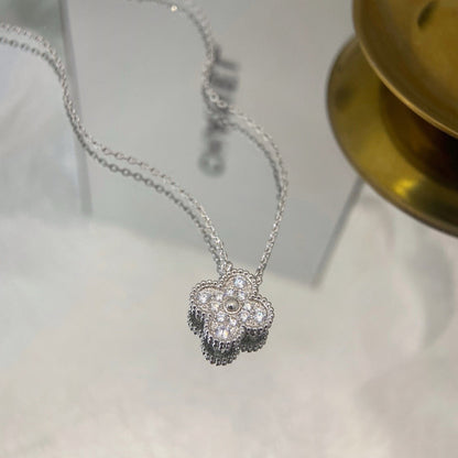 [Garvey ]CLOVER 15MM DIAMOND SINGLE FLOWER NECKLACE