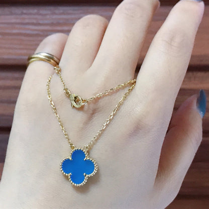 [Garvey ]CLOVER 15MM BLUE AGATE NECKLACE