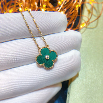[Garvey ]CLOVER 15MM DIAMOND TURQUOISE NECKLACE
