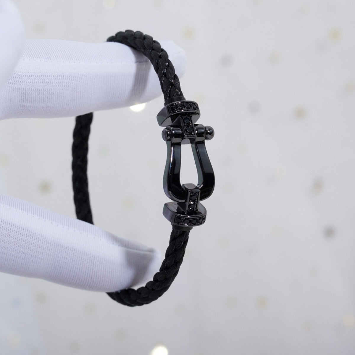 [Garvey ]FORCE LARGE SERIES HORSESHOE BLACK SAMURAI BRACELET