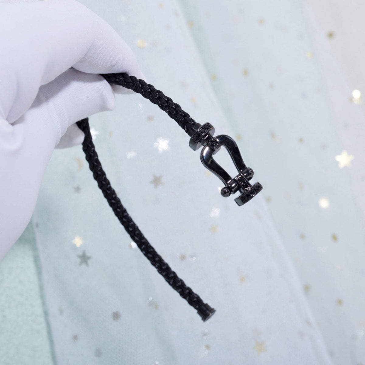 [Garvey ]FORCE LARGE SERIES HORSESHOE BLACK SAMURAI BRACELET