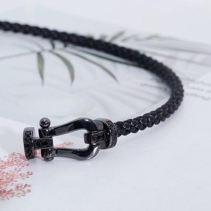 [Garvey ]FORCE LARGE SERIES HORSESHOE BLACK SAMURAI BRACELET