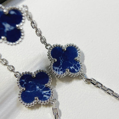 [Garvey]LUCKY CLOVER 5-MOTIF BRACELET - PIETERSITE COLLECTION