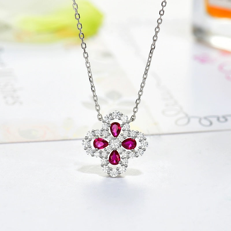 [Garvey]LOOP NECKLACE FULL MOTIF DIAMOND 16MM MULTIPLE COLORS