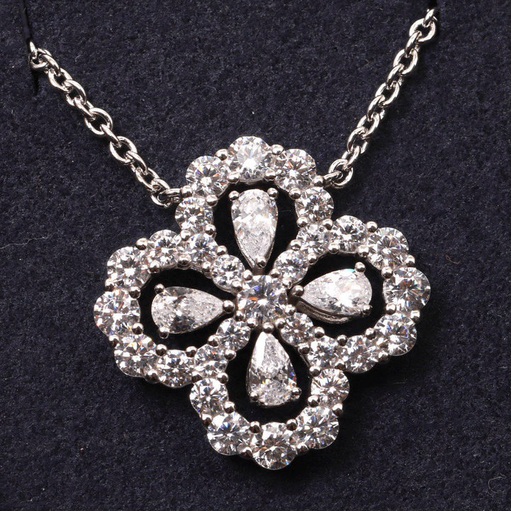 [Garvey]LOOP NECKLACE FULL MOTIF DIAMOND 16MM MULTIPLE COLORS