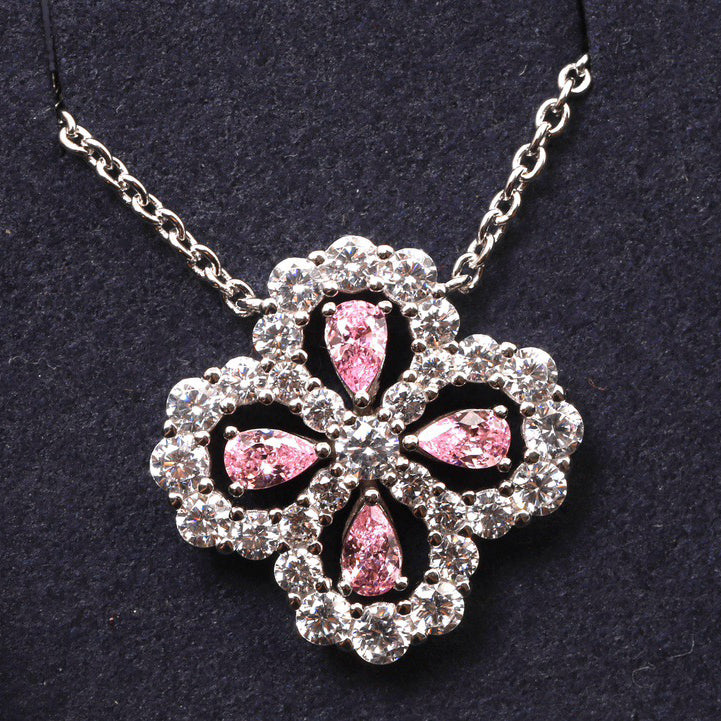 [Garvey]LOOP NECKLACE FULL MOTIF DIAMOND 16MM MULTIPLE COLORS