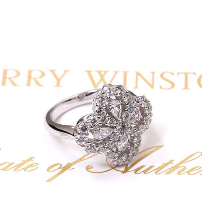 [Garvey]LOOP RING FULL MOTIF DIAMOND 16MM SILVE