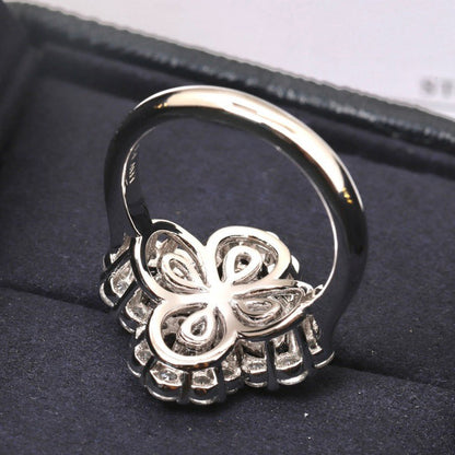 [Garvey]LOOP RING FULL MOTIF DIAMOND 16MM SILVE