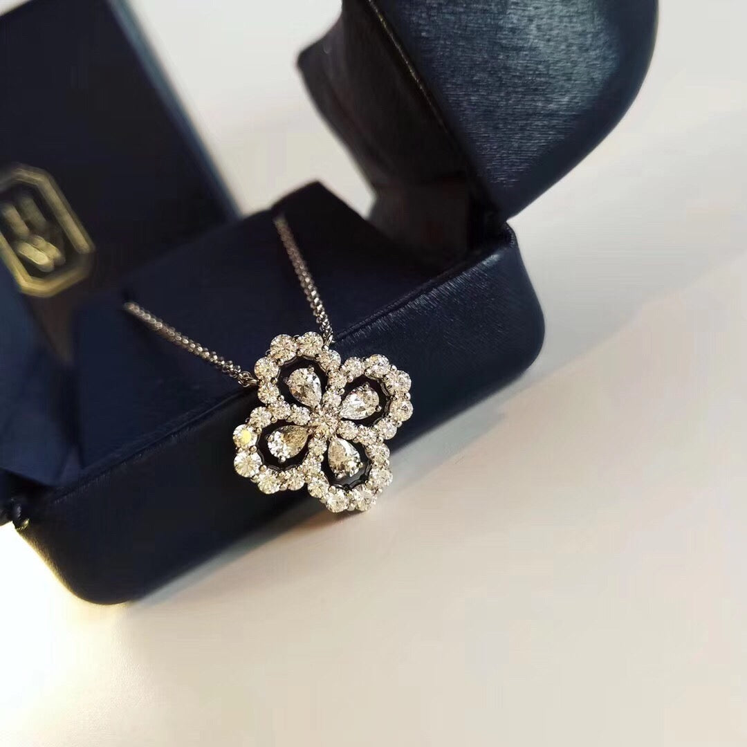 [Garvey]LOOP NECKLACE FULL MOTIF DIAMOND 16MM MULTIPLE COLORS
