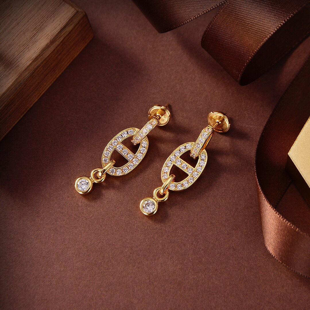[Garvey ]HM CHAINE DIAMOND EARRINGS