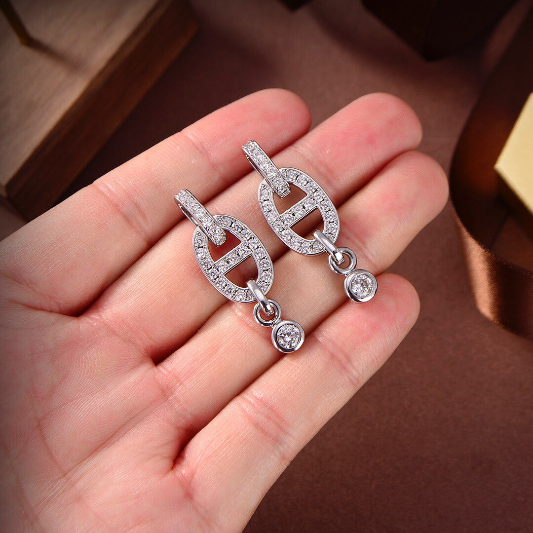 [Garvey ]HM CHAINE DIAMOND EARRINGS