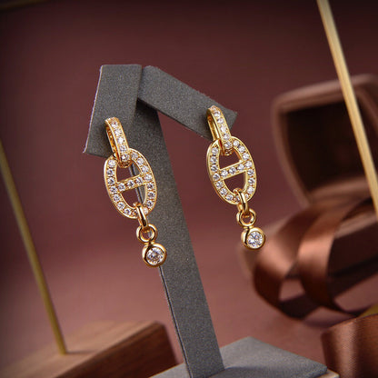 [Garvey ]HM CHAINE DIAMOND EARRINGS