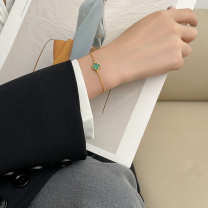 [Garvey ]CLOVER BRACELET MALACHITE 1 MOTIF