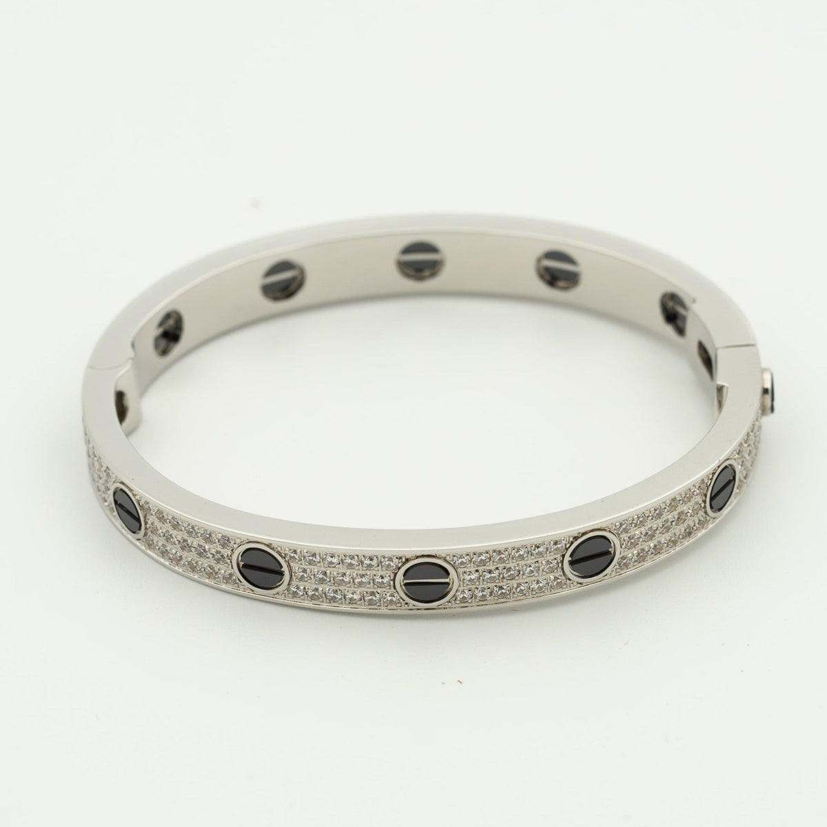 [Garvey ]LOVE BRACELET 6.1MM DIAMOND-PAVED CERAMIC