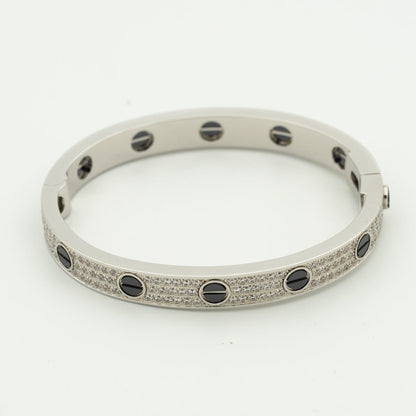 [Garvey ]LOVE BRACELET 6.1MM DIAMOND-PAVED CERAMIC