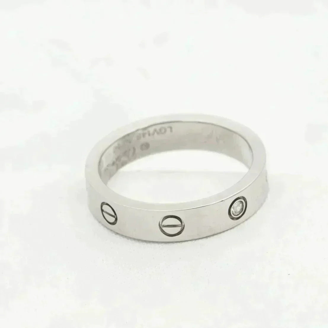 [Garvey ]LOVE RING 4MM 1 DIAMOND SILVER