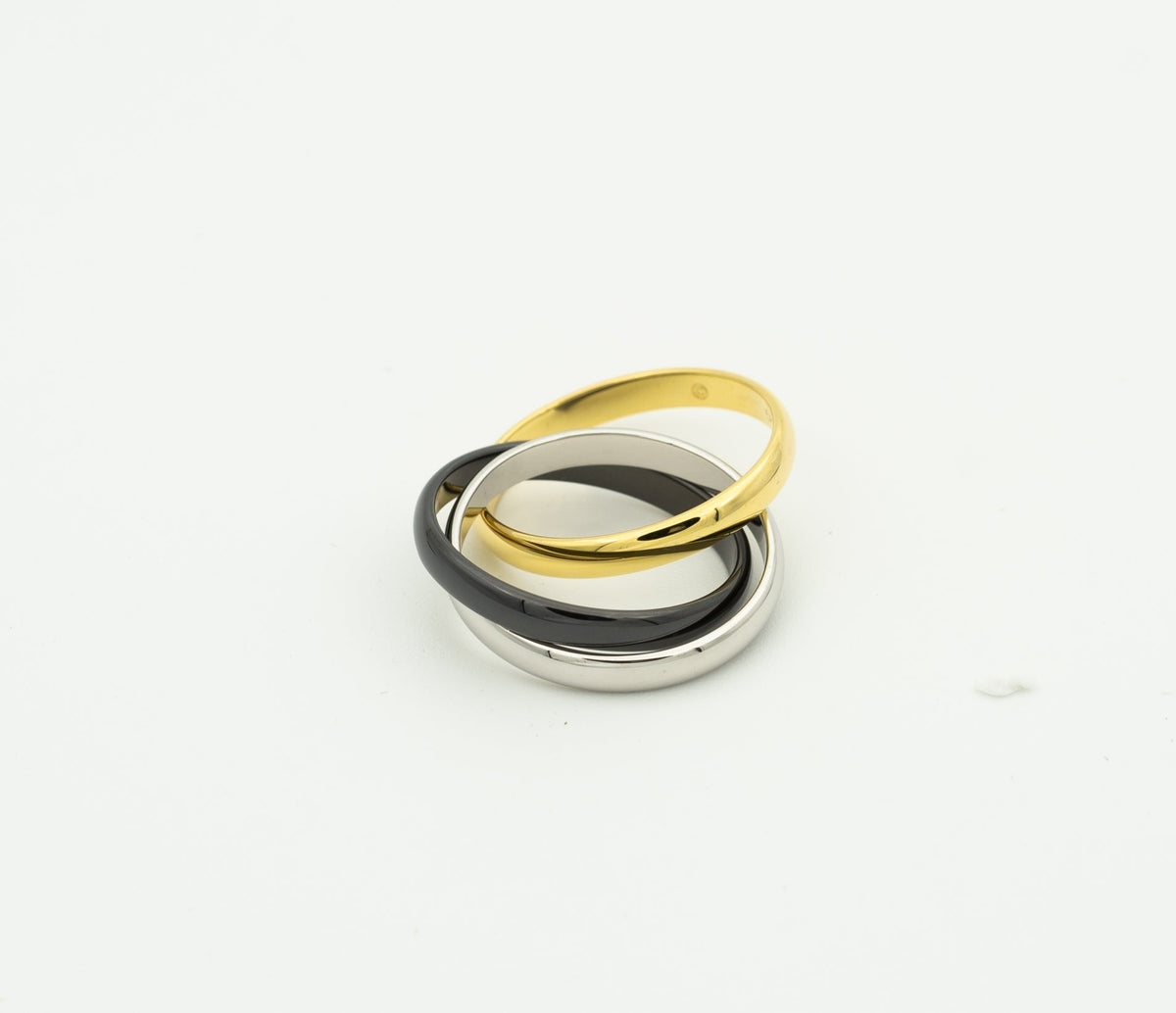 [Garvey ]TRINITY RING BLACK GOLD SILVER