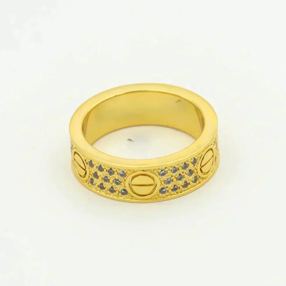 [Garvey ]LOVE RING 5.5MM DIAMONDS PAVED