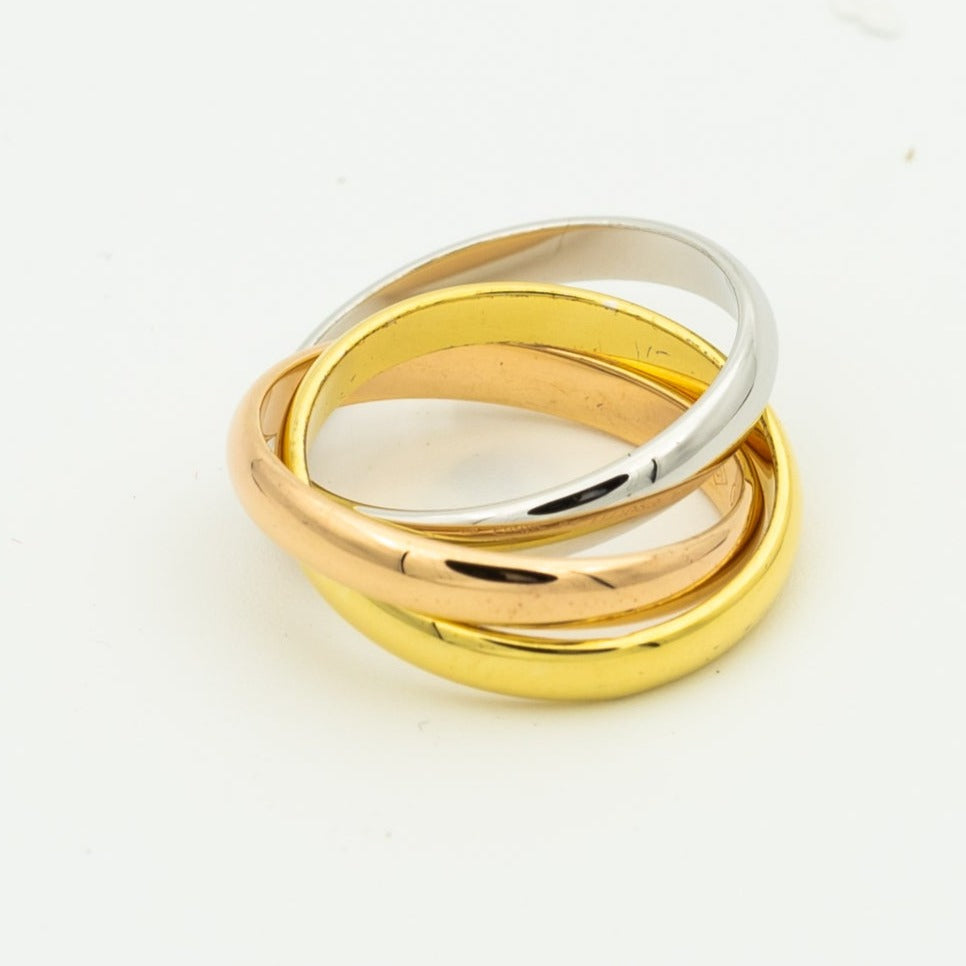 [Garvey ]TRINITY RING GOLD PINK GOLD SILVER