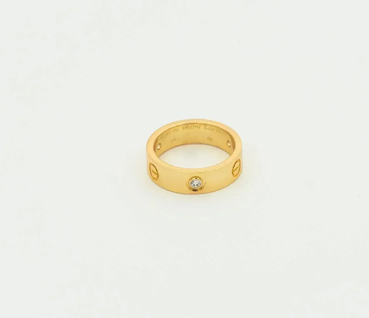 [Garvey ]LOVE RING 5.5MM 3 DIAMONDS GOLD