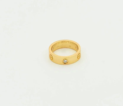 [Garvey ]LOVE RING 5.5MM 3 DIAMONDS GOLD