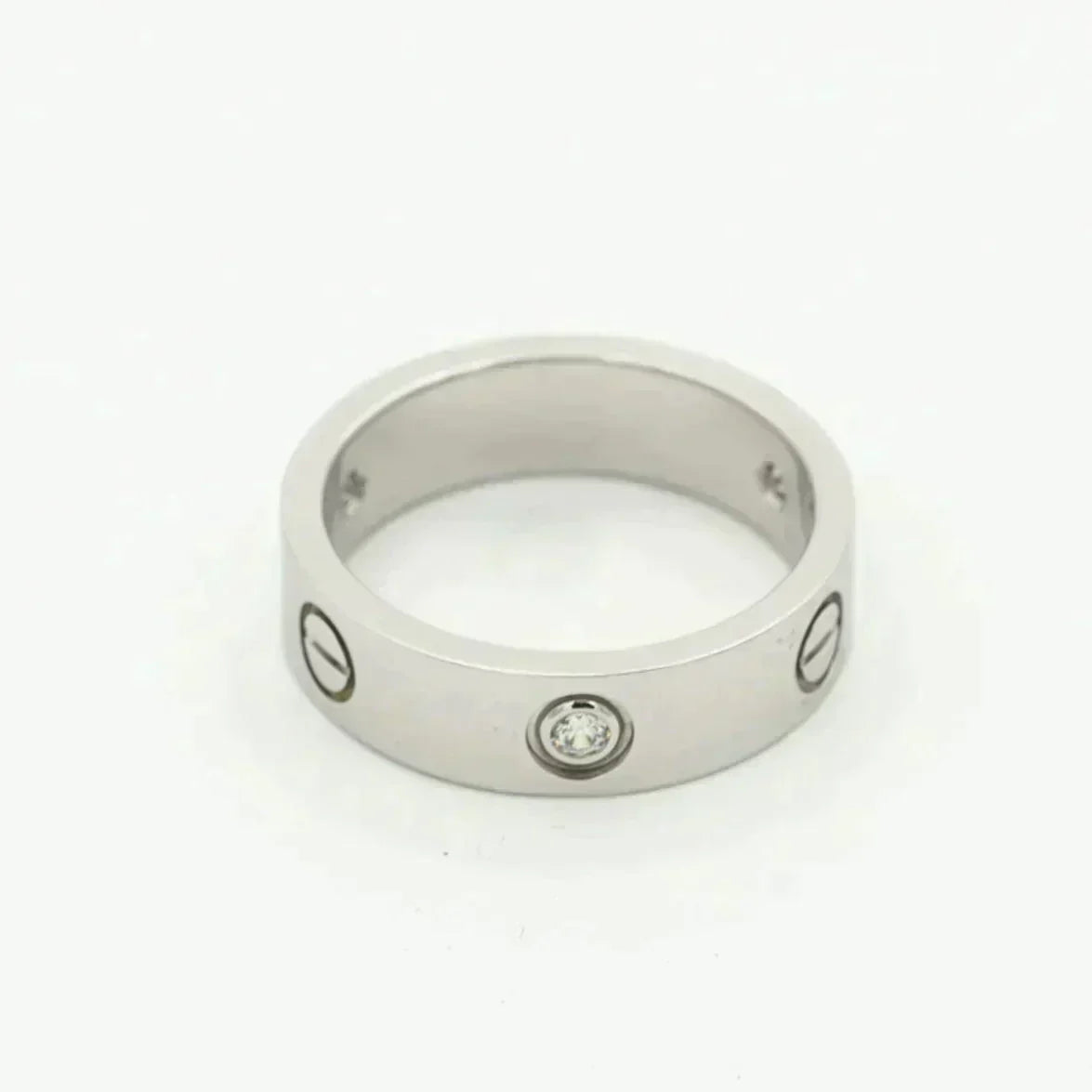 [Garvey ]LOVE RING 5.5MM 3 DIAMONDS SILVER