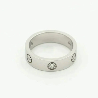 [Garvey ]LOVE RING 5.5MM 3 DIAMONDS SILVER