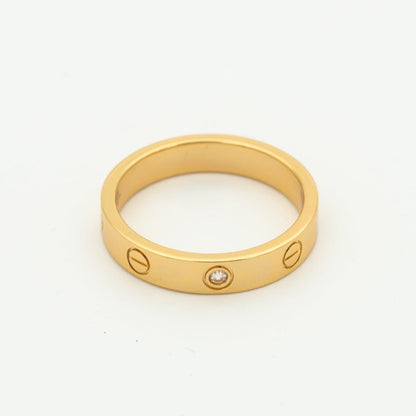 [Garvey ]LOVE RING 4MM 1 DIAMOND PINK GOLD