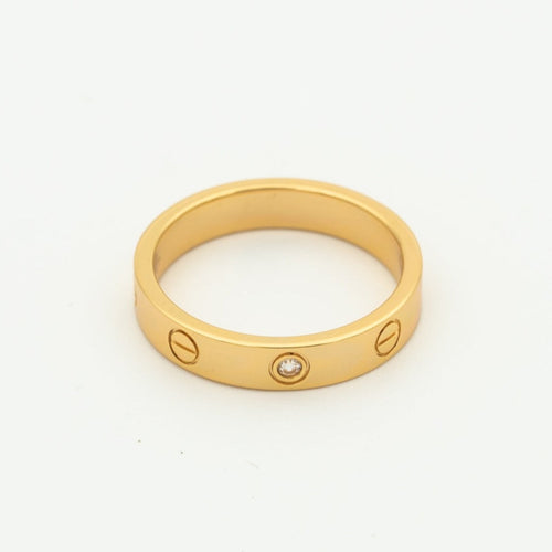 [Garvey ]LOVE RING 4MM 1 DIAMOND PINK GOLD