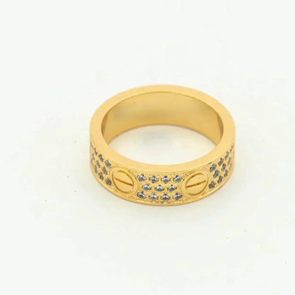 [Garvey ]LOVE RING 5.5MM DIAMONDS PAVED