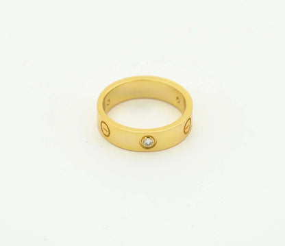 [Garvey ]LOVE RING 4MM 1 DIAMOND GOLD