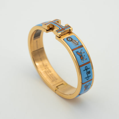 [Garvey ]H PINK GOLD BRACELET BLUE CERAMIC