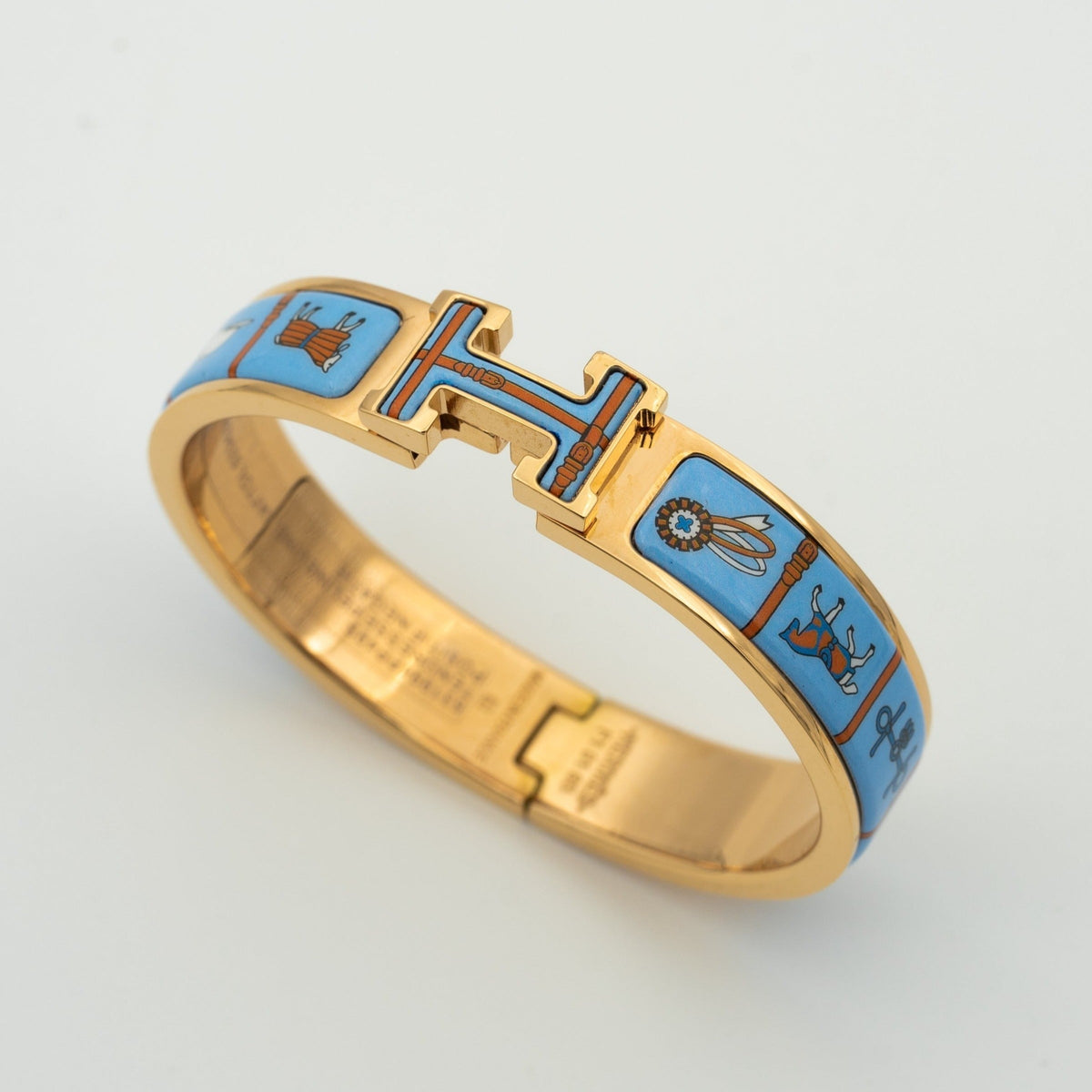 [Garvey ]H PINK GOLD BRACELET BLUE CERAMIC
