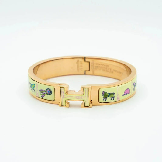 [Garvey]H ROSE GOLD BRACELET CREAM CERAMIC