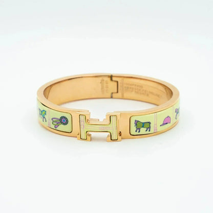 [Garvey ]H PINK GOLD BRACELET CREAM CERAMIC