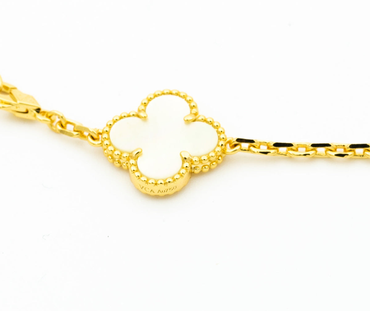 [Garvey ]CLOVER BRACELET 5 MOTIFS ONYX MOP