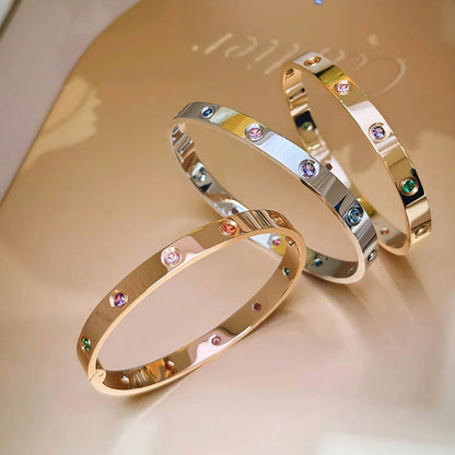 [Garvey]CLASSIC 6.1MM LOVE BRACELET 10-DIAMOND MULTICOLOR