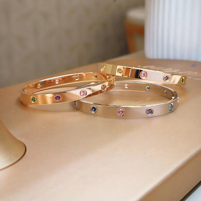 [Garvey]CLASSIC 6.1MM LOVE BRACELET 10-DIAMOND MULTICOLOR