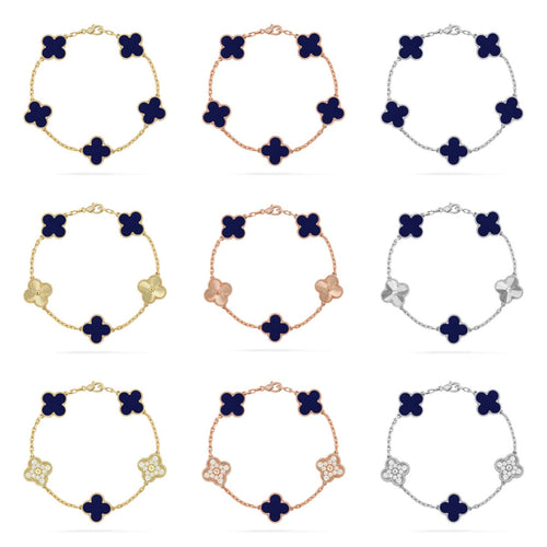 [Garvey ]CLOVER 5 MOTIF LAPIS LAZULI BRACELET COLLECTION