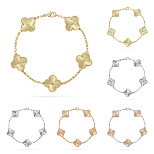 [Garvey ] CLOVER 5 MOTIF LASER BRACELET COLLECTION