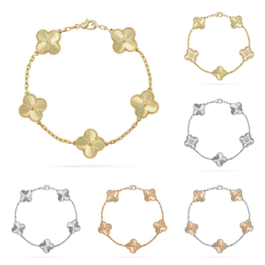 [Garvey ] CLOVER 5 MOTIF LASER BRACELET COLLECTION