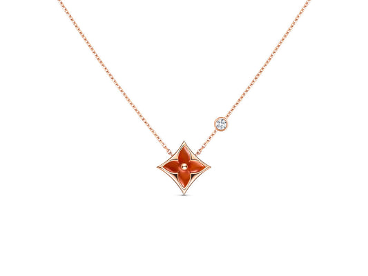 [Garvey]STAR NECKLACE ROSE GOLD 1 DIAMOND
