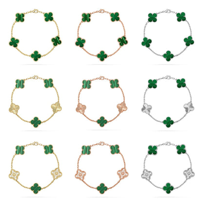 [Garvey ] CLOVER 5 MOTIF MALACHITE BRACELET COLLECTION