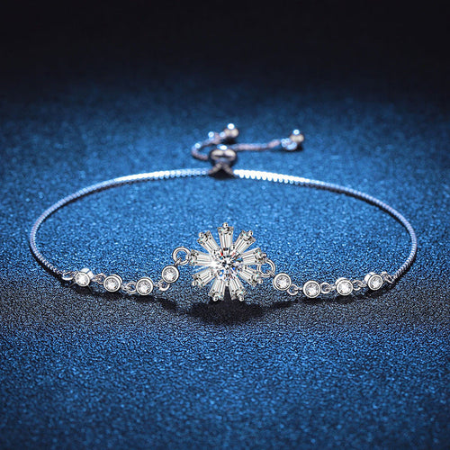 [Garvey]RADIANT ICY CRYSTAL SUNFLOWER MOISSANITE BRACELET