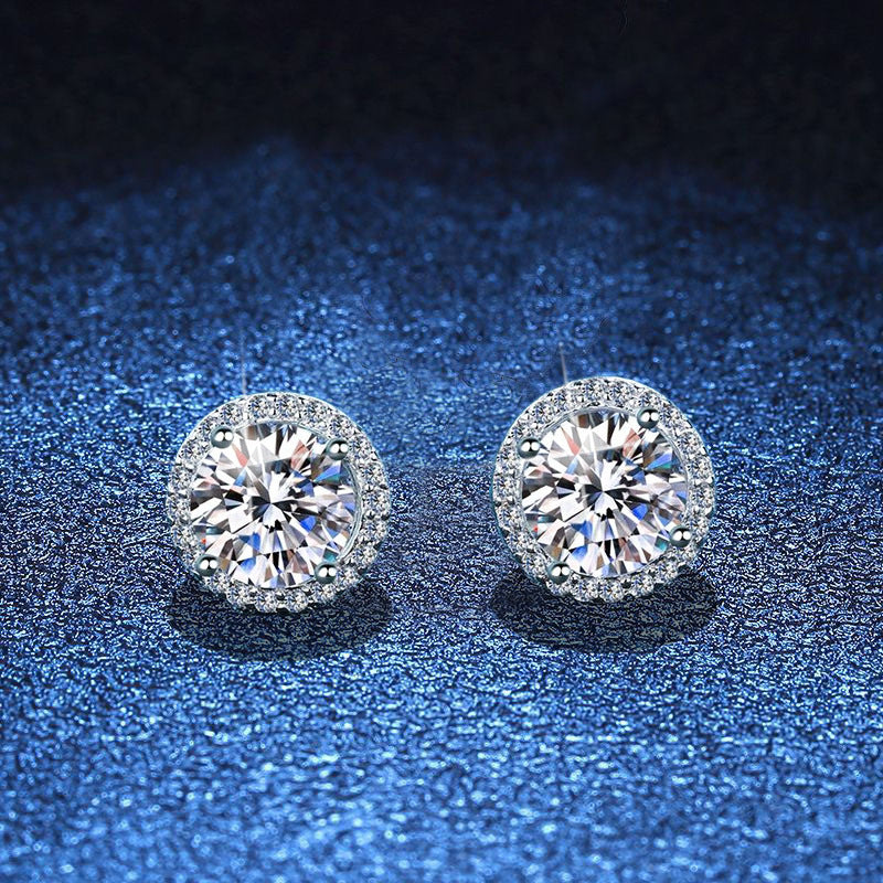 [Garvey]CLASSIC 4-PRONG ROUND MOISSANITE STUD EARRINGS