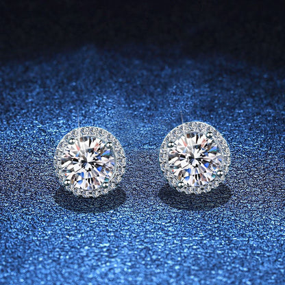 [Garvey]CLASSIC 4-PRONG ROUND MOISSANITE STUD EARRINGS