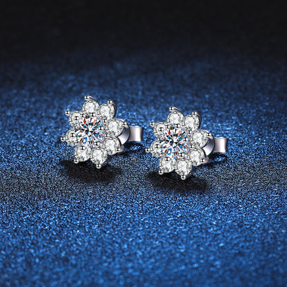 [Garvey]RADIANT SUNFLOWER MOISSANITE STUD EARRINGS