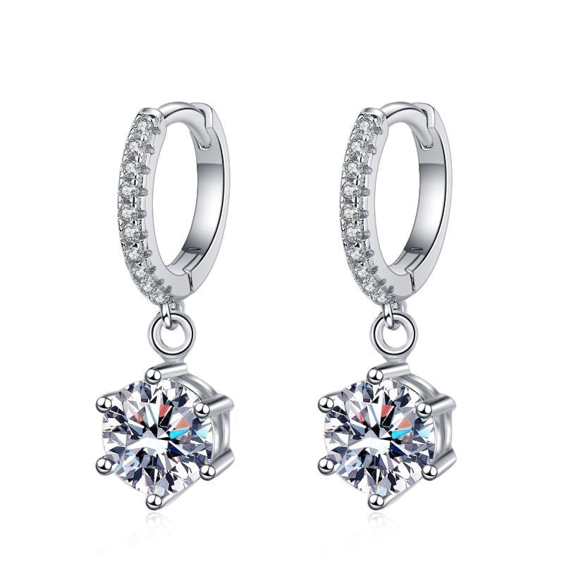 [Garvey]CLASSIC 6-PRONG MOISSANITE DROP EARRINGS