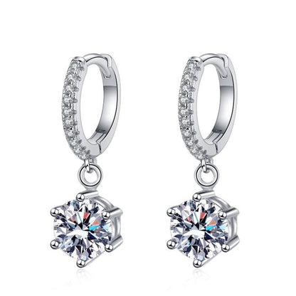 [Garvey]CLASSIC 6-PRONG MOISSANITE DROP EARRINGS